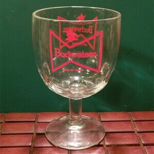 Budweiser King of Beers Beer Schooner Glass Goblet Carnival Prize